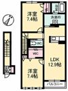 メゾネット ジャルダン ヴェールA棟の間取り画像