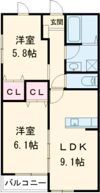 Leaf津福駅南の間取り画像