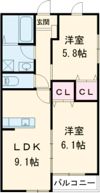 Leaf津福駅南の間取り画像