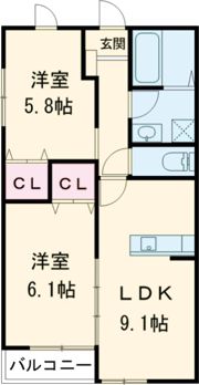 Leaf津福駅南の間取り画像