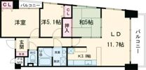 サンコート南草津Ⅱ番館の間取り画像