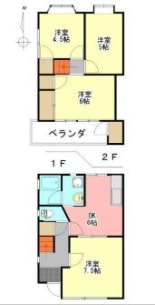 美和様テラスハウス貸家の間取り画像