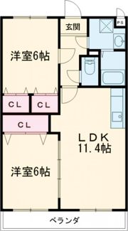 マリベール大在の間取り画像