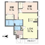 アバカスハイツの間取り画像
