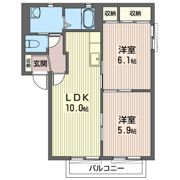 メイプルハイツ Bの間取り画像