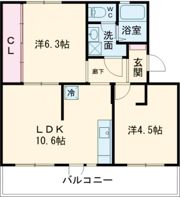 関田農住団地コーポ旭の間取り画像
