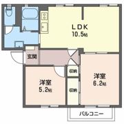 オーシャン城西 Dの間取り画像