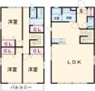 保津2貸家 3LDKの間取り画像