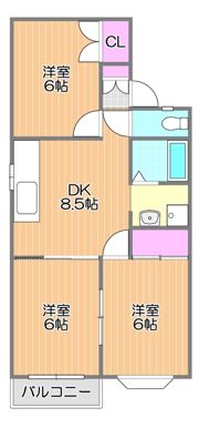 アーバン・ハイツ松新Ⅰの間取り画像