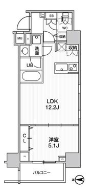 ｽﾃｰｼﾞｸﾞﾗﾝﾃﾞ錦糸町Ⅱの間取り画像