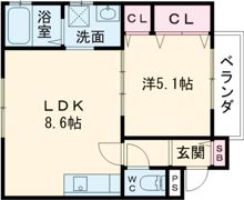 クリエオーレ上野口Ⅱの間取り画像