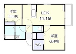 ビューハイツ西棲Ⅰの間取り画像