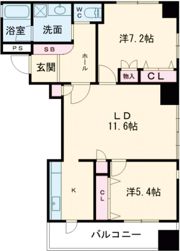 グランヴィル南千歳一番館の間取り画像