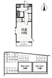 West Courtの間取り画像