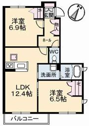 メゾンレディバード C棟の間取り画像