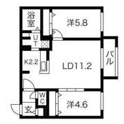 ブランシャールEK琴似の間取り画像