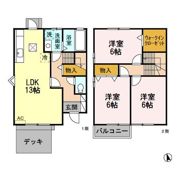 ウエストヴィレッジ A/B/C/D/E/F/G/Hの間取り画像