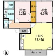 ハイカムールおびた Bの間取り画像