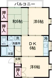 駅南ハイツAの間取り画像