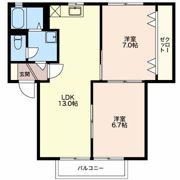 キャトルセゾン Dの間取り画像