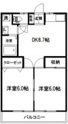 クリフ若木Ⅱの間取り画像