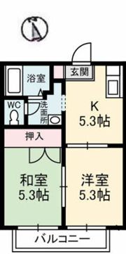 サニーズ福庭II B棟の間取り画像