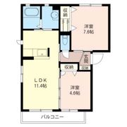 グランコート Bの間取り画像