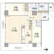 ザ・リバープレイスイーストタワーの間取り画像