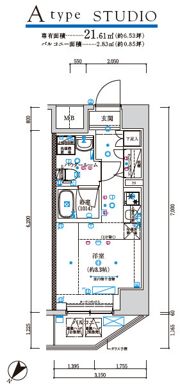 スパシエエール横浜の間取り画像