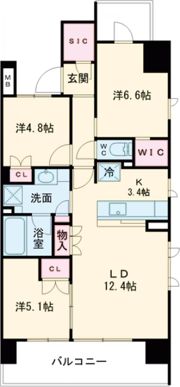 プラウド樟葉の間取り画像
