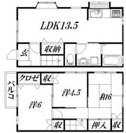 オカテックテラスハウスの間取り画像