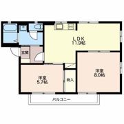 フレグランスUnuma D棟の間取り画像