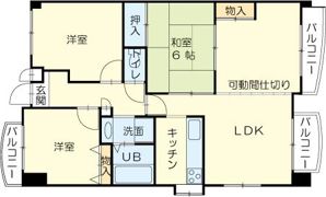 ロイヤルコーポ姫路北条の間取り画像
