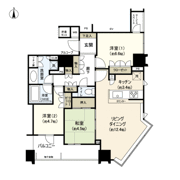 パークタワー北浜の間取り画像