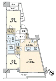 新百合ヶ丘レガートプレイスの間取り画像