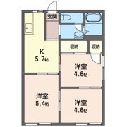 コーポしずかの間取り画像