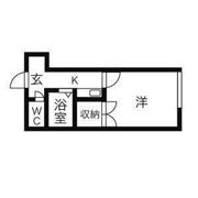 レオパレス三百人町の間取り画像