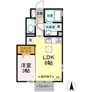 ディアコート富田Bの間取り画像