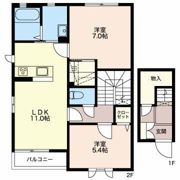 マストタウン長倉 Dの間取り画像