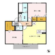 ボヌール和 B棟の間取り画像