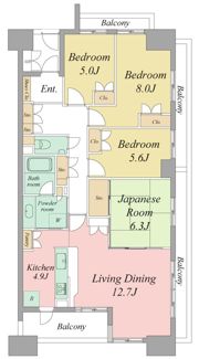 ブライトタウン上島の間取り画像