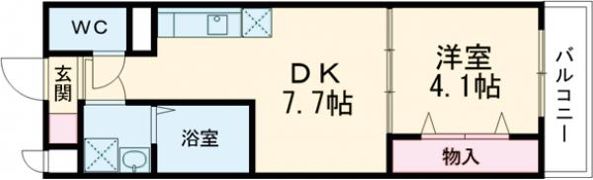 ハピネスⅢの間取り画像