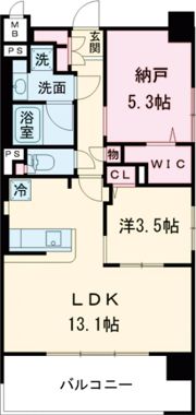 プレミアムコート千里丘の間取り画像