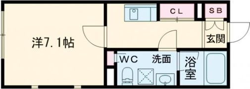 ライフ・モア原B棟の間取り画像