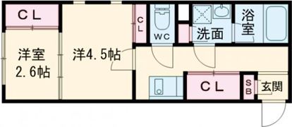 ライフ・モア原B棟の間取り画像