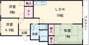 明野コーポの間取り画像