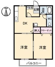 サンライフ八坂 B棟の間取り画像