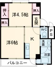 ビレッジハウス十王堂2号棟の間取り画像