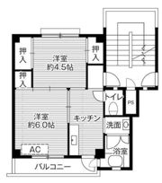 ビレッジハウス小坂1号棟の間取り画像