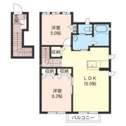 ピエールリヴィエール Aの間取り画像